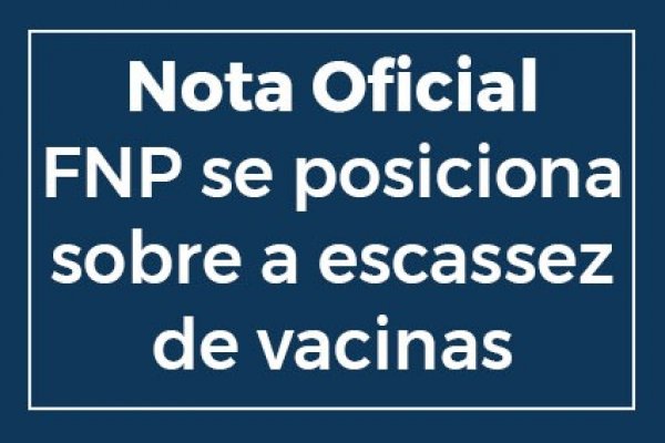 Nota sobre a falta de vacinas contra a COVID-19