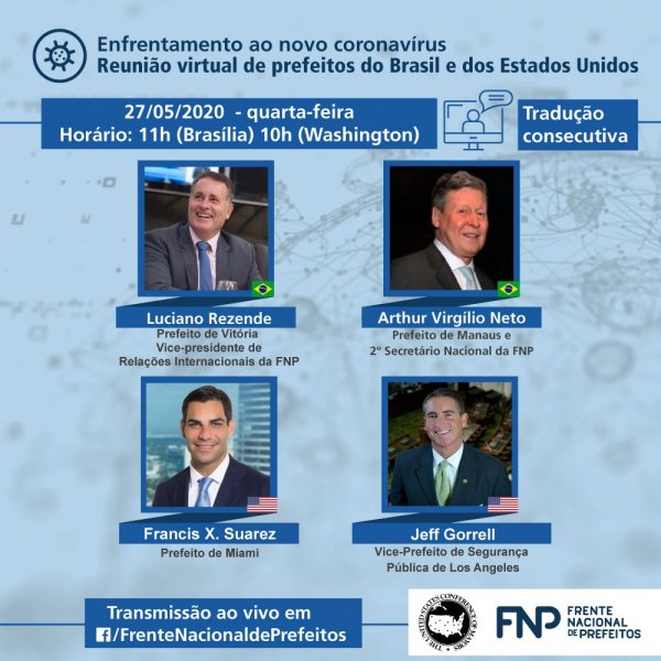 FNP promove reunião virtual com prefeitos dos Estados Unidos